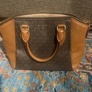 Michael Kors Two-Tone Brown Satchel
